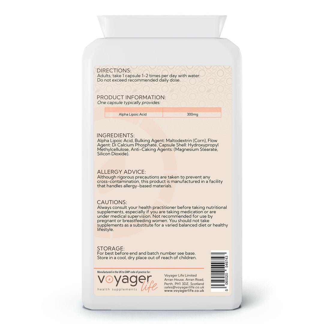 Alpha Lipoic Acid 300mg 120 Capsules
