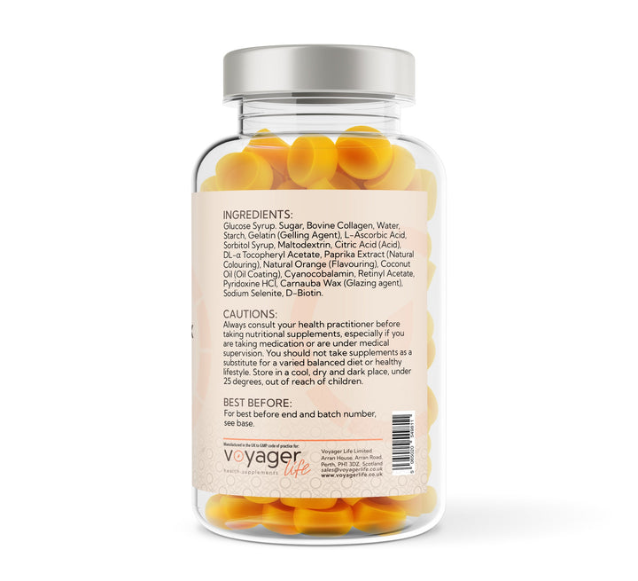 Collagen Complex supplement- 60 Orange Flavour Gummies
