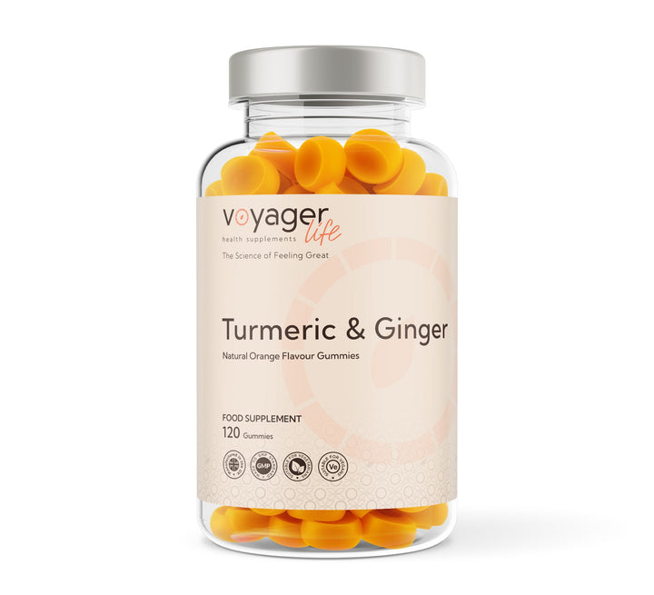 Turmeric & Ginger Supplement - 120 Orange Flavour Gummies