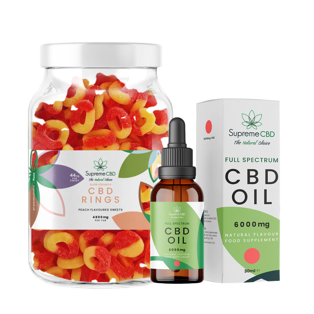 EXCLUSIVE: Super Strength CBD Bundle: 6000mg CBD Oil with FREE 4800mg Gummies
