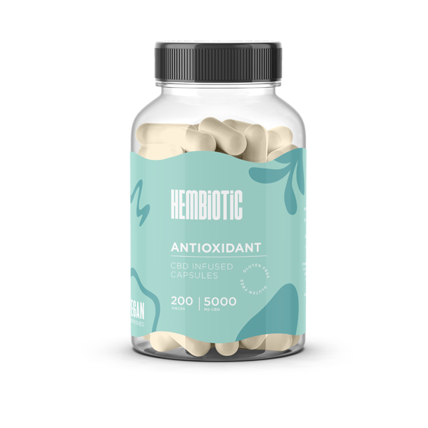 Hembiotic 5000mg Bulk Functional CBD Capsules - 200 Caps