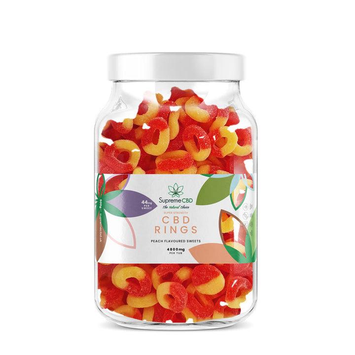 Supreme CBD Large Super Strength Peach Rings (4800mg)