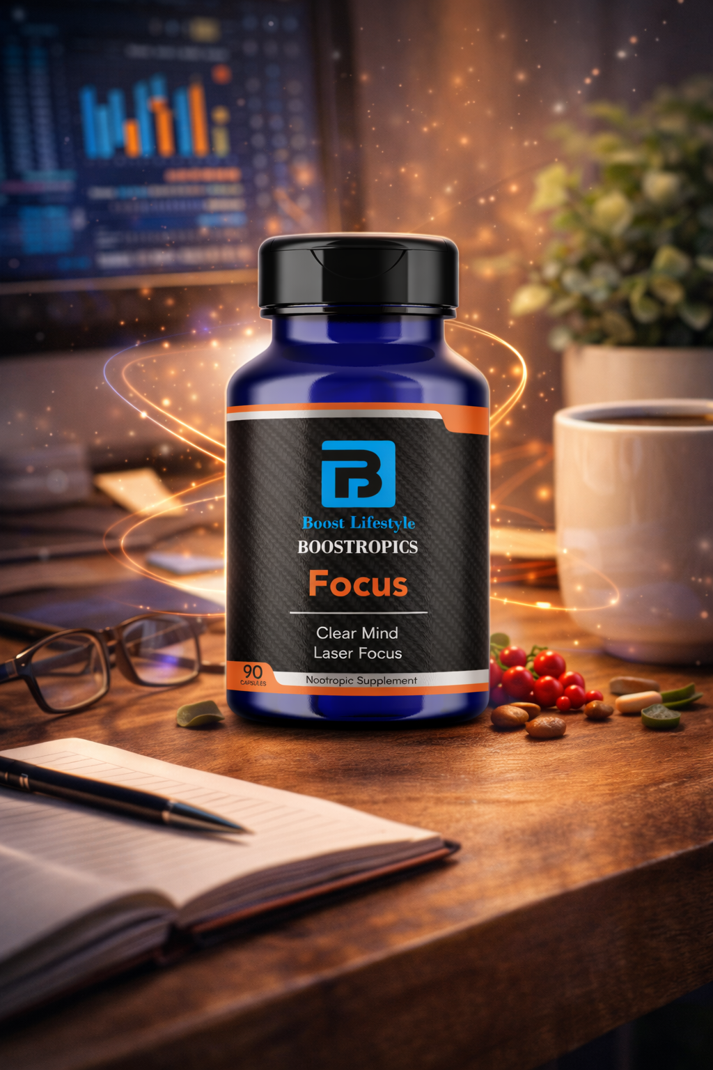 Boostropics Focus Nootropic Supplements 90 Capsules