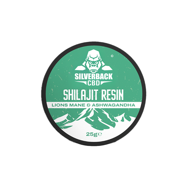 silverback cbd shilajit resin with lions mane and ashwagandha